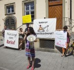 Demo zum Rahmenplan für die Konversionsfläche. Foto: Erich Weiß